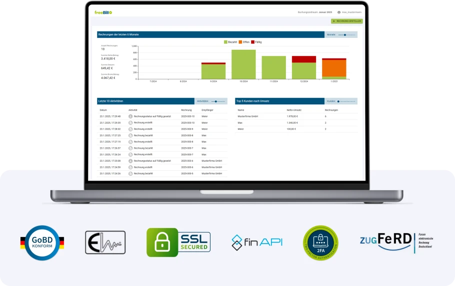 freeBill - Einfaches Rechnungsprogramm